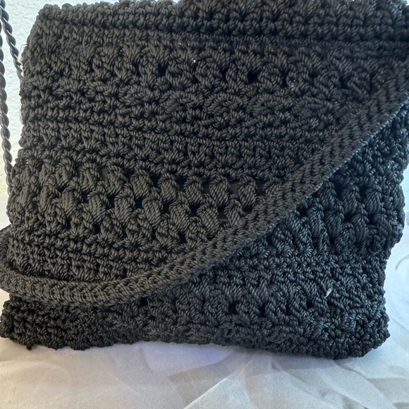 - The Sak Women's Black Crochet Crossbody Bag with Zip Closure - Picture 9 of 13